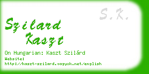 szilard kaszt business card